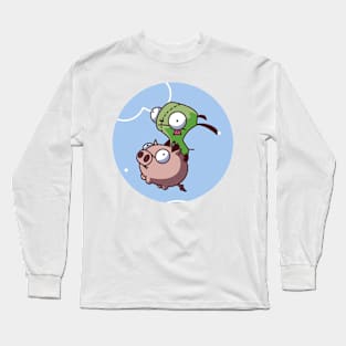 gir on pig Long Sleeve T-Shirt